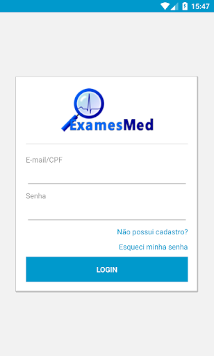Android application ExamesMed screenshort