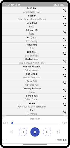 Türkçe zil sesleri ve şarkılar Screen 3