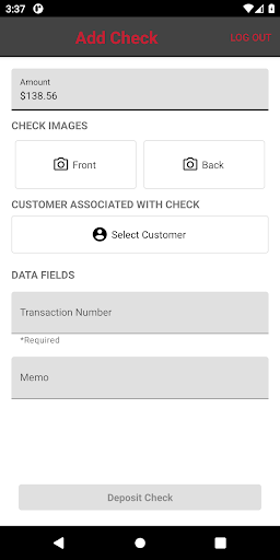 FB&T Mobile Business Deposit Screen 3