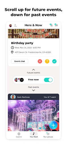 Android application Here & Now screenshort