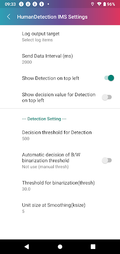 Human Detect IMS - ifLink Screen 3