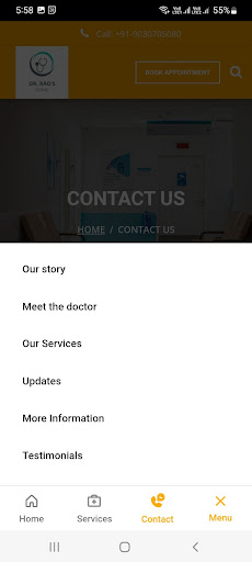DR. RAOS CLINIC Screen 2