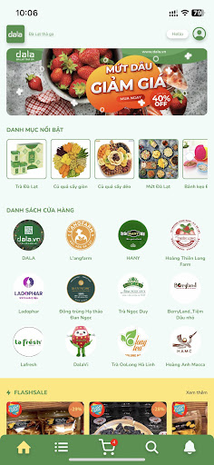 Android application Dala - Đặc sản Đà Lạt screenshort