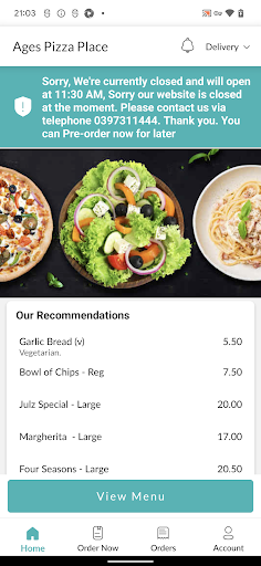 Ages Pizza Place Screen 2