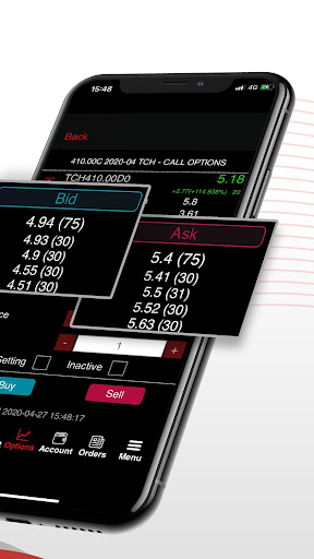 UTRADE HK Options Screen 2