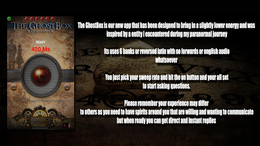 The GhostBox Screen 2