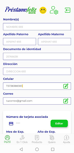 Préstamo Feliz Screen 2