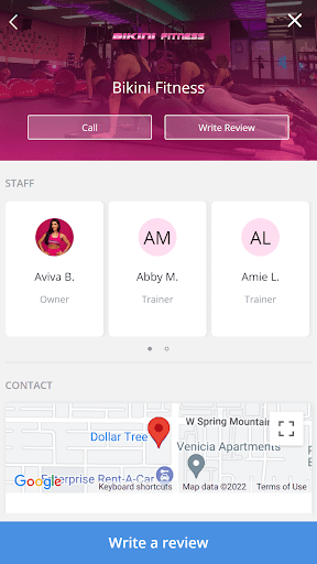 Android application Bikini Fitness screenshort