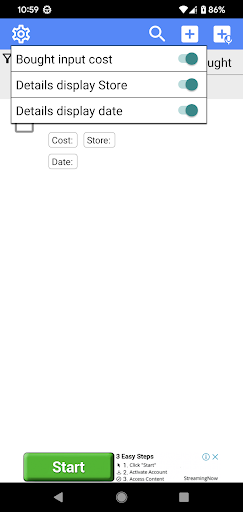 SList Grocery Shopping List