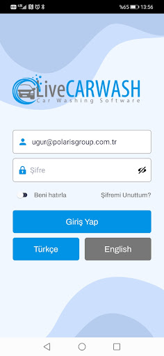 Android application LiveCARWASH screenshort