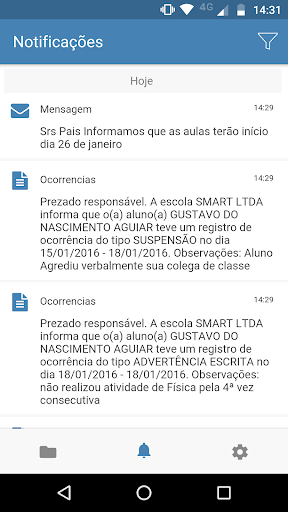 Escolar Manager Portal Cliente Screen 2