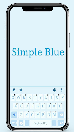 Android application Simple Blue 2 Keyboard Theme screenshort