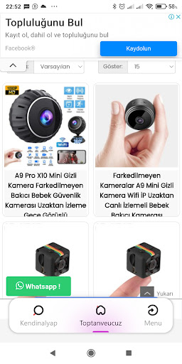 Android application ToptanveUcuz screenshort