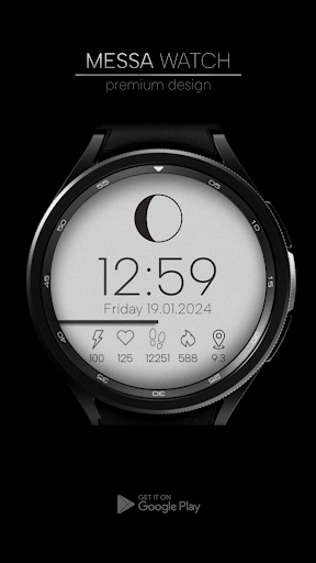 Minimal Watch Face Digital Screen 3