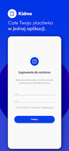 Android application Kidme Work - dla pracowników screenshort