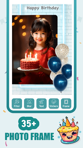 Birthday Photo Frames & Editor Screen 3