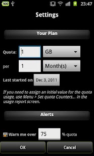 3G Watchdog - Data Usage Screenshot