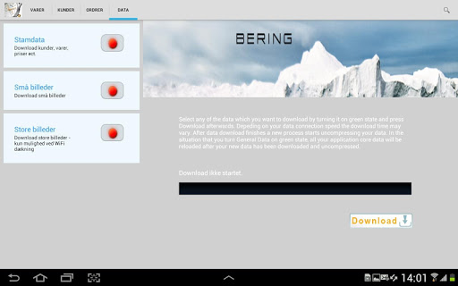 Android application BERING Time screenshort