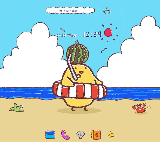 Android application Chick in Summer Theme screenshort