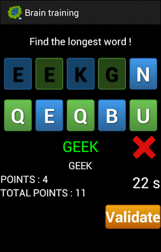 Brain training Screen 3