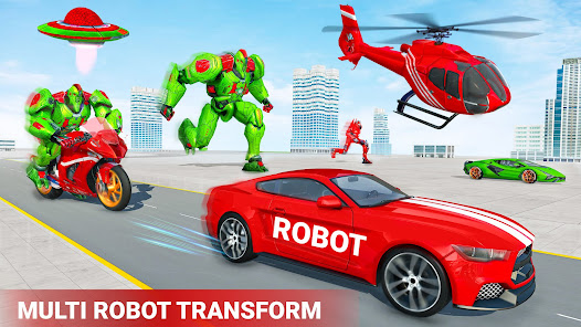 Screenshot 6 Helicopter Robot Car Game 3d android