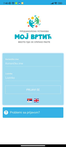 Android application Moj vrtic screenshort