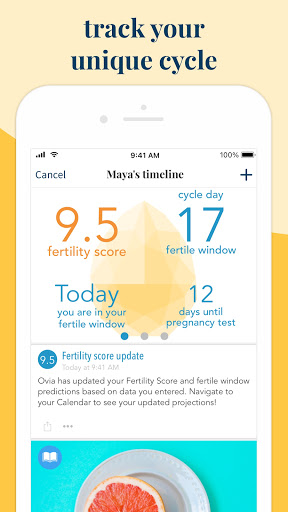Ovia Fertility: Ovulation, Period & Cycle Tracker 3.0.0 screenshots 1