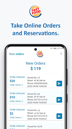 Order Up Fast Management Screen 2
