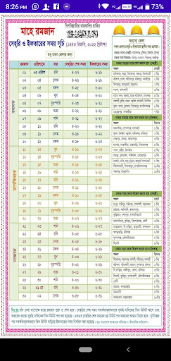 মাহে রমজান ক্যালেন্ডার ২০২২ Screen 3