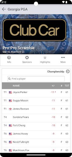 Georgia PGA Screen 3
