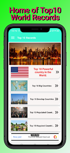 Android application Top10 World Records screenshort