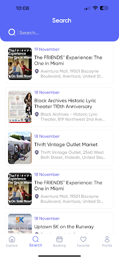 Vegas Events Screen 3