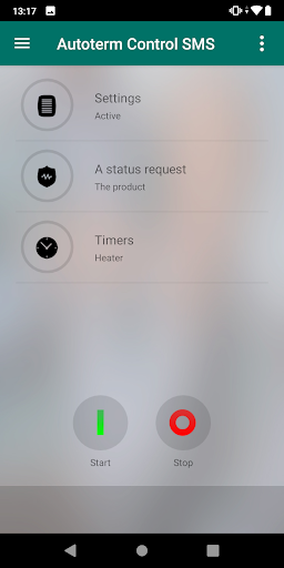 Autoterm Control SMS Screen 2