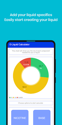 Android application Svape Liquid Calculator screenshort