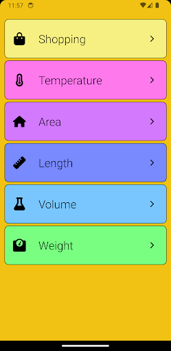 Android application Unitly screenshort