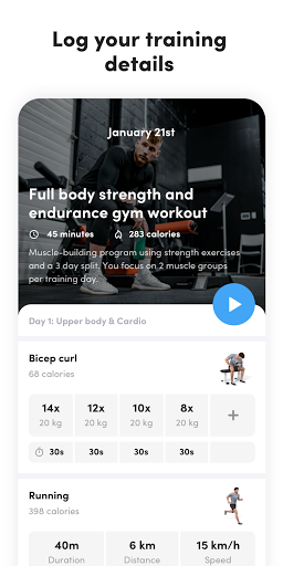 Screenshot of Virtuagym: Fitness & Workouts