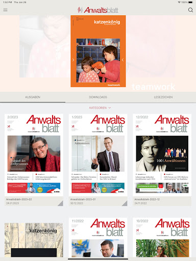 Android application Anwaltsblatt screenshort