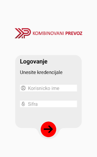 Android application Kombinovani Prevoz screenshort
