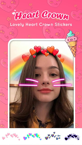Android application Heart Crown Photo Editor screenshort