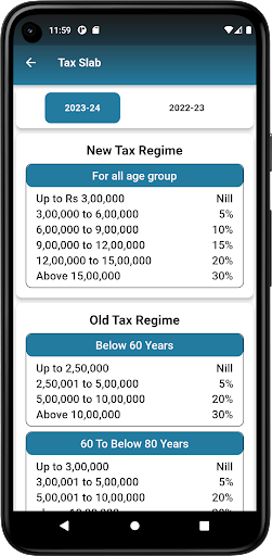 Rapid Income Tax Calculator Screen 3