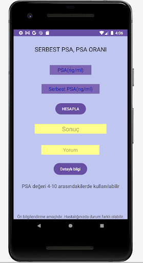 ürolojik hesaplamalar Screen 2