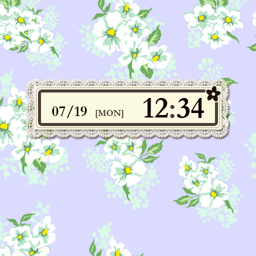 クチュールローズ(ラベンダー) 花柄壁紙きせかえ logo