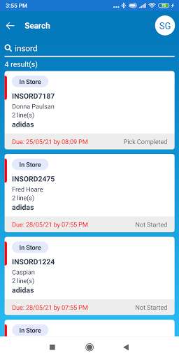 Luminate Order Fulfillment Screen 2