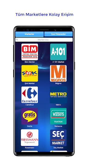 Android application Market Katalogları screenshort