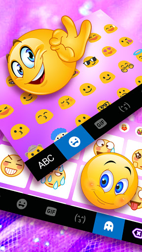 Purple Jello SMS Keyboard Back Screen 3