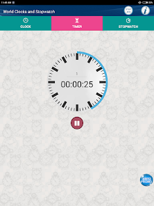Captura de Pantalla 13 World Clocks with Timer & Stop android