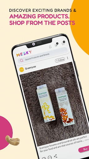 Android application Mesky : Shop Healthy Food screenshort