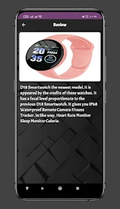 D18 Smart Watch guide