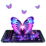 Neon Love Butterfly Theme icon