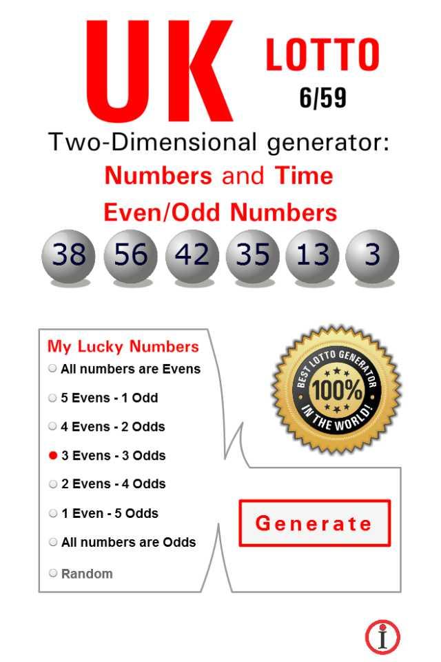 Android application Lotto Winner for UK Lotto 6/59 screenshort